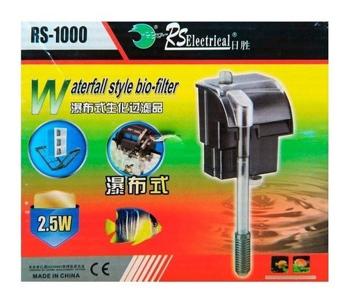 Imagen 5 de 5 de Filtro Externo Mochila Cascada Rs 1000 600l/h Pecera Acuario