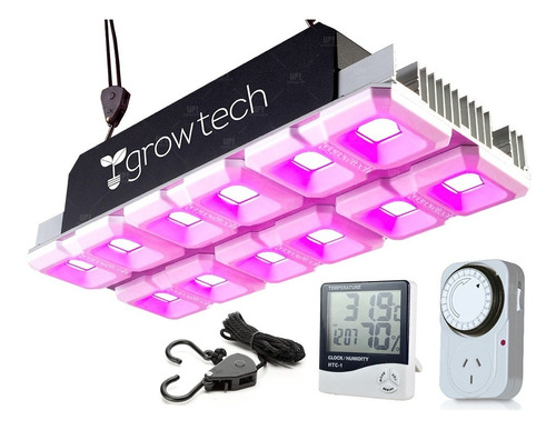 Growtech 600w Led Cultivo Con Poleas Timer Medidor Htc-1