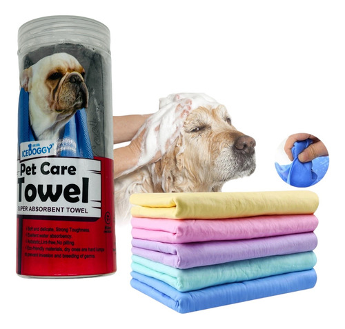 Toalla Mágica Súper Absorbente Resistente Perro Gato 66x43cm