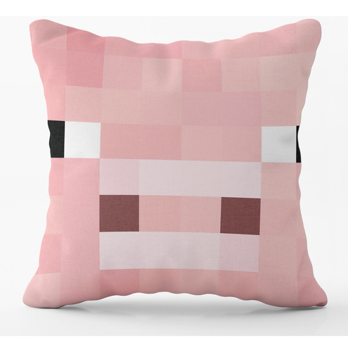 Almohada Cojin Decorativo Minecraft Cerdo 40x40 Cm