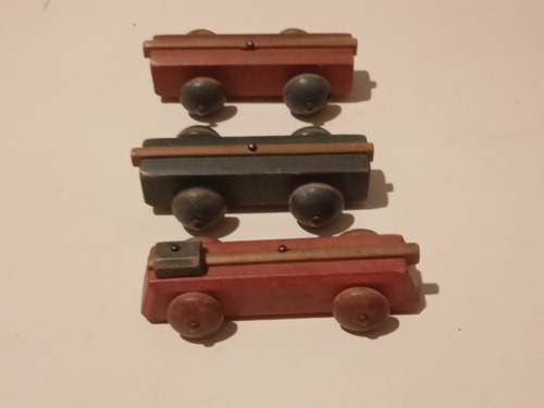Antigua Locomotora Y Vagones De Madera. Circa 1930 (Usado)