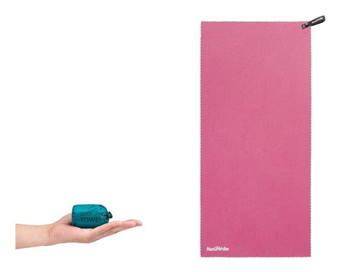 toalha de rosto Naturehike NH19Y001-J microfibra com toalha de banho de 80cm x 40cm - rosa