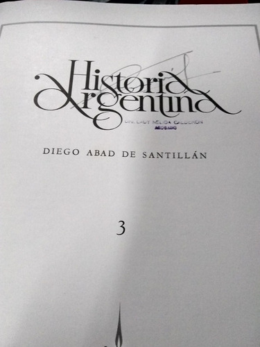 Historia Argentina. Abad De Santillán. 5 Tomos. (1965/71) (Usado)