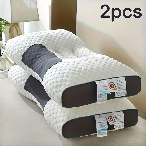 Set De 2 Almohadas Memory Foam Gel Cómoda Suave Ajustable