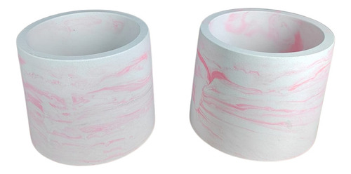 Macetas Yeso Cactus Suculenta Vela Recuerdos 50pzas Rosa Marmol