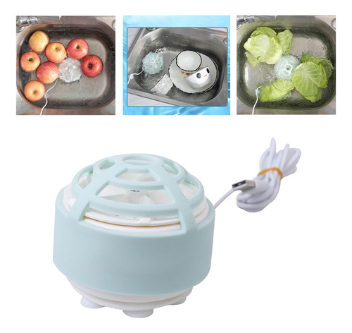 Lavadora De Frutas Y Verduras Pequeña Eléctrica Para Azul