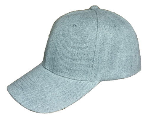 Gorra Gabardina Algodón Lisa Visera 6 Gajos Calidad Premium Gris Claro Regulable