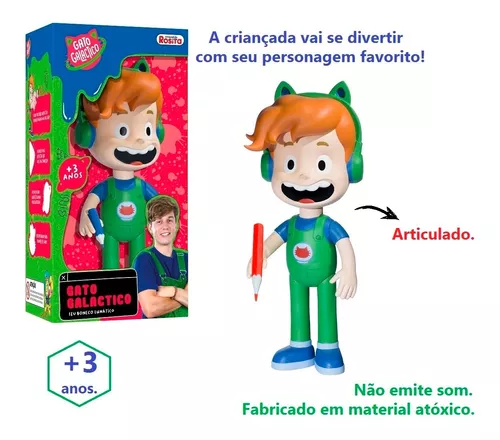 Boneco Gato Galáctico r Brinquedo 27 cm Articulado - Ri Happy