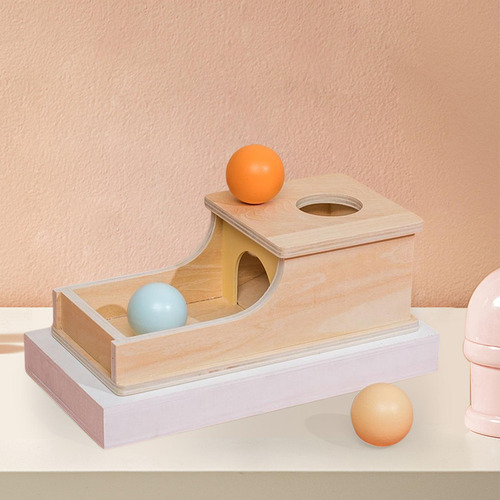 Bola Montessori Drop Box Brinquedo De Aprendizagem