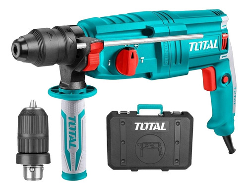 Rotomartillo Total 800w, 2.5 J, Doble Encastre: SDS Plus Y Mandril 13mm - Incluye Maletín Y Accesorios - TH308268-2