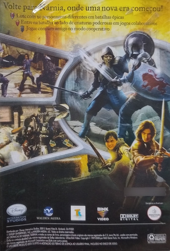 Jogo Pc As Crônicas De Narnia Principe Caspian Lacrado
