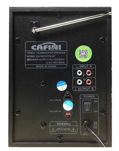 Parlante Bluetooth Multimedia + Subwoofer Control Remoto