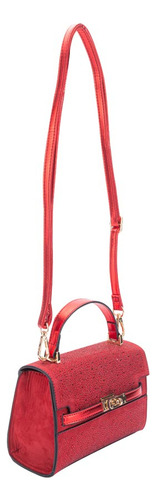Bolsa Chica Roja Vi Line Bw70 Cuadrada Para Mujer Accesorio Color Rojo