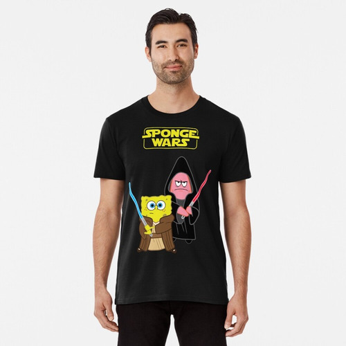 Polera Star Wars Mandalorian Bob Esponja H