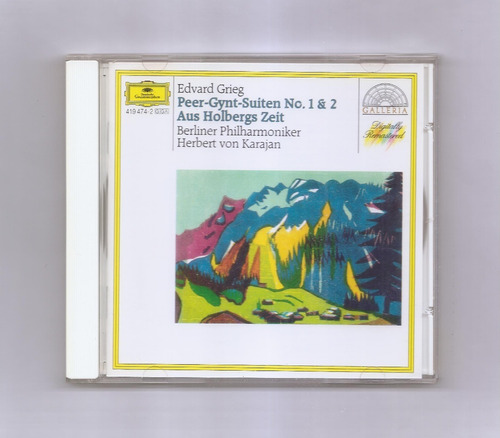 Edvard Grieg Peer-gynt Von Karajan Cd Alemania