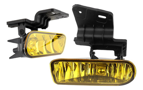 Faros Antiniebla Irontek Con Lente Ambar Para Chevrolet 9...