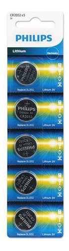 Cartela Pilha Bateria Cr2032 3v Philips Alarme