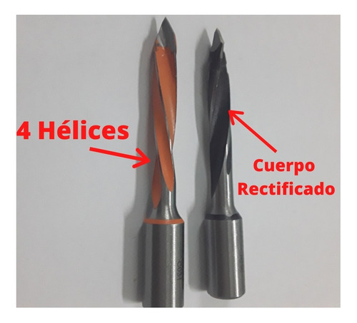 Imagen 2 de 9 de Mecha Fresa Madera Pasante Derecha 4mm X70