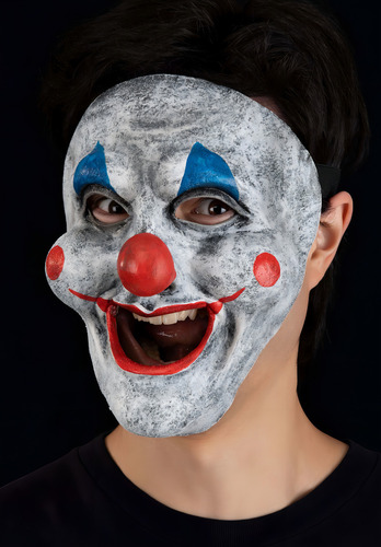 Máscara Payaso The Clown Feliz Oktober Halloween Terror Color Blanco