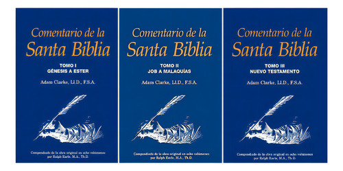 Comentario De La Santa Biblia Tomo 1, 2y 3, De Adam Clarke. Editorial Cnp, Tapa Dura En Español