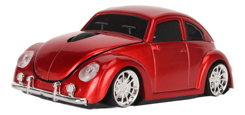 Ratón Inalámbrico Rojo Estilo Coche Deportivo Con Receptor