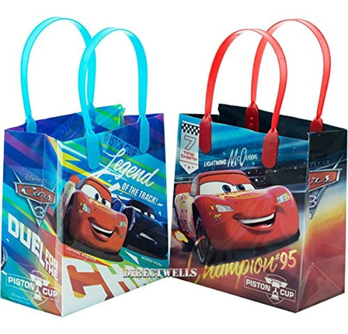 Disney Car Mcqueen Lightning 12 Bolsas De Regalo Reutilizabl