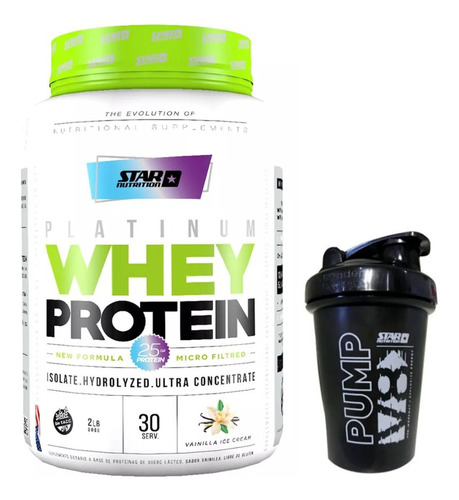 Premium Whey Protein Star Nutrition 2 Lbs + Vaso Mezclador