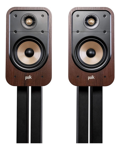 Par de alto-falantes de estante Elite Es20 Series Polk Audio Coffee Color
