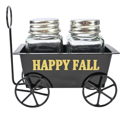 Happy Fall Wagon Juego Salero Pimentero