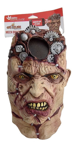 Máscara Hallowen Frankenstein Cerebro Interactiva Cel Latex 