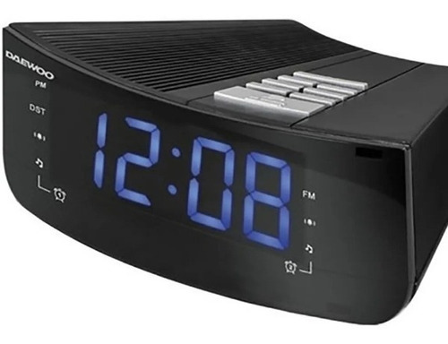 Imagen 1 de 6 de Radio Reloj Led Alarma Despertador Daewoo Di-2618 Color Negro