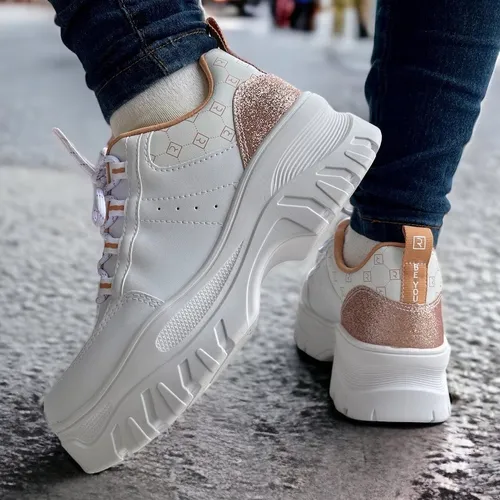 Tênis feminino chunky best sale branco