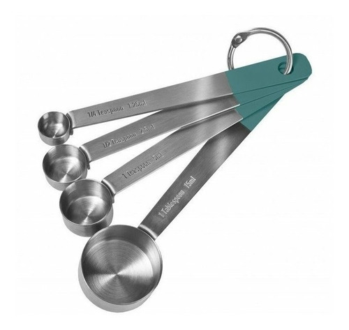 Imagen 3 de 3 de Set Cucharas Medidoras De Acero Inoxidable De 1,25 A 15 Ml