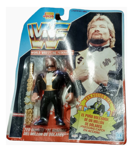 Muñeco Wwf Jocsa Hasbro Ted Dibiase Burbuja Sellada (Usado)