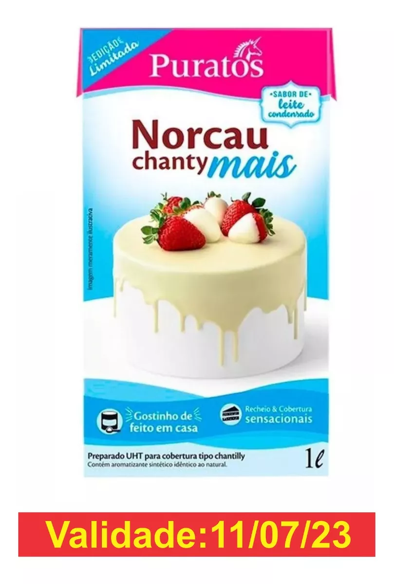 Segunda imagem para pesquisa de chantilly puratos sem lactose