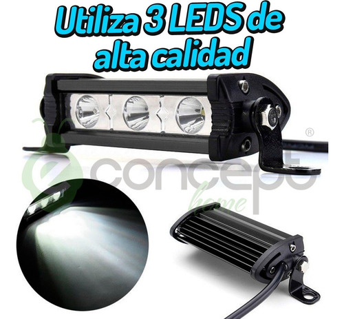 Reflector 12v Barra Led Mini Camioneta 4x4 Cuatri Moto X 4