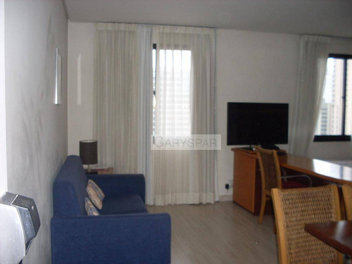 Imagem 2 de 30 de Flat Em Moema - Mercure Diamond - Ao Lado Metrô! - Fl0016