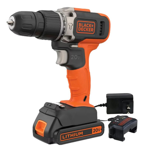 Taladro Percutor 3/8 20v Max 1 Bat 1.5 Ah Black + Decker