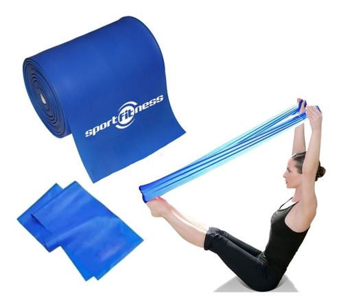 Imagen 1 de 7 de Banda Elastica Theraband Sportfitness Resistencia Alta 2mts