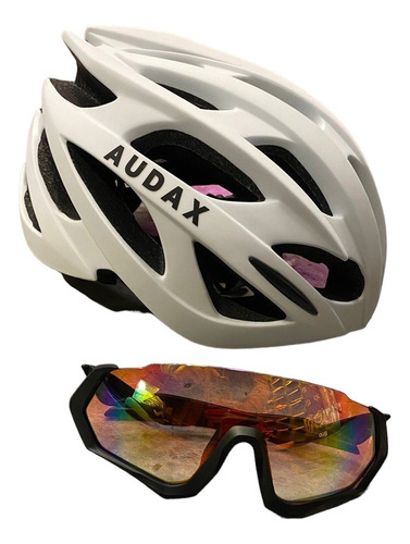 Casco Ciclismo Ultraliviano Ruta Mtb + Lentes Uv 400 - Salas