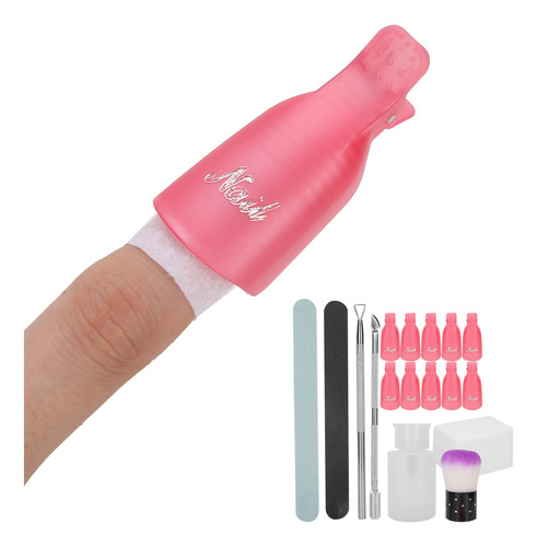 Set De Eliminación De Gel Para Uñas, Cepillo Profesional Par