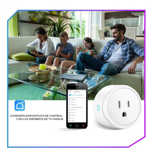 Imagen 7 de 10 de Toma Corriente Inteligente Smart Wifi Alexa Asistente Google