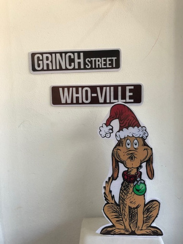 Grinch Mod 34 Letreros Paquete Arbol Navidad