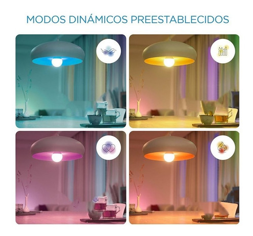 2x Lampara Led Bulb Wiz A60 Wifi Color 9w E27
