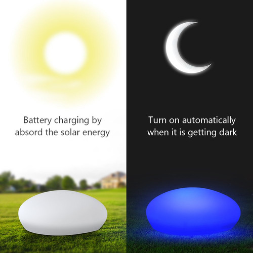 Luces Solares De Jardín Adoquín Rgb Impermeables Mmg
