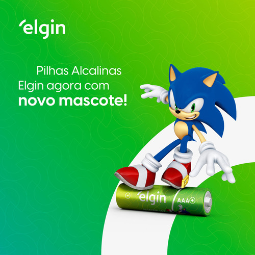 Pilha Elgin Alcalina AAA Cilíndrica - kit de 4 unidades