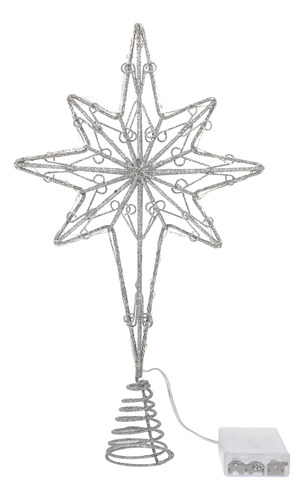 Decoración Con Forma De Estrella Para Árbol De Navidad, Luce
