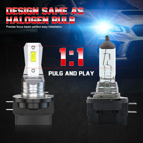 P Kit De Faróis Led H11b Superbrillante De 2000 Lúmenes, 55