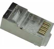 Comprar Fichas Red Rj45 Cat6 Blindada Metálica Conector Utp Stp Ftp