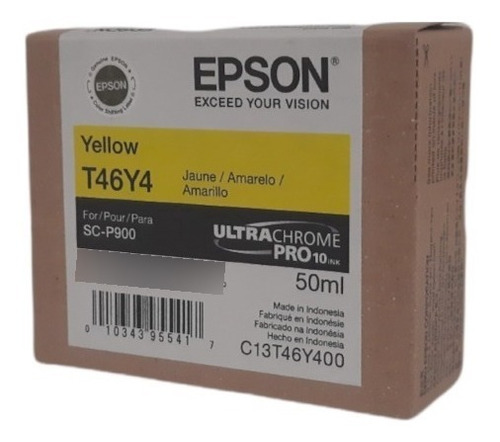 Tinta Ultrachrome Epson Amarillo T46y4 Para Surecolor P900